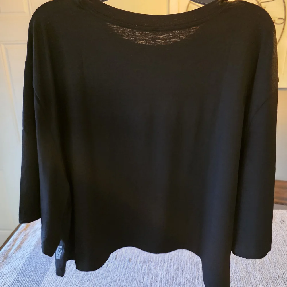FP Movement by Free People Black Crop Top with Multicolor Design - Picture 5 of 5